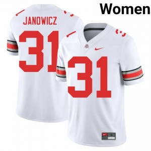 Buckeyes Vic Janowicz #31 White Women College Jersey | Elite Thread Embroidery Football Uniform 69985036