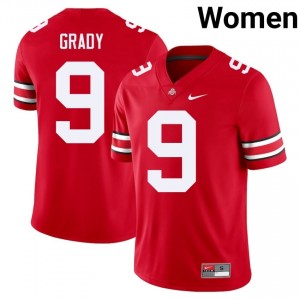 Zion Grady #9 Scarlet Women Embroidery Jersey | Pro-Grade OSU High School Football Gear 67092058