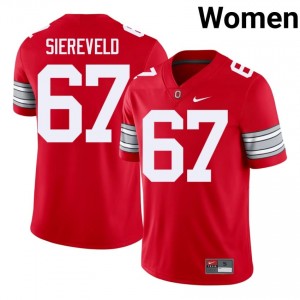 Scarlet #67 Austin Siereveld Women Embroidery 2026 Jersey | Ohio State Elite College Football Edition 44724338