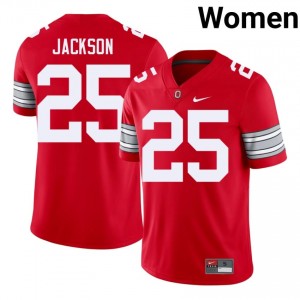 Scarlet #25 Bo Jackson Women Stitched 2026 Jersey | OSU Buckeyes Durable High School Football Edition 27069947