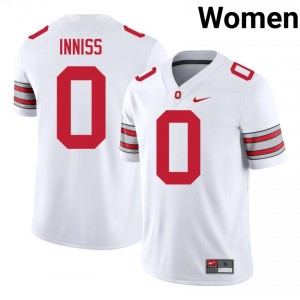 Brandon Inniss #0 White Women Stitched Jersey | Durable OSU 2026 NCAA Football Gear 95179096