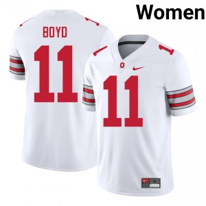 Brock Boyd #11 White Women Embroidery Jersey | Fresh Buckeyes 2026 College Football Gear 94238949