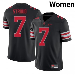 Ohio State C.J. Stroud #7 Black Women University 2026 Jersey | Limited Stitch Football Uniform 51395678