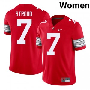 Scarlet #7 C.J. Stroud Women Embroidery 2026 Jersey | OSU Buckeyes Premium Player Football Edition 97051886