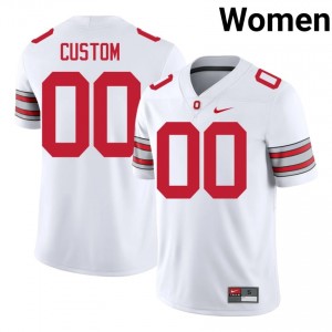 Custom #00 White Women Embroidery Jersey | Genuine Ohio State 2026 Player Football Gear 70151830