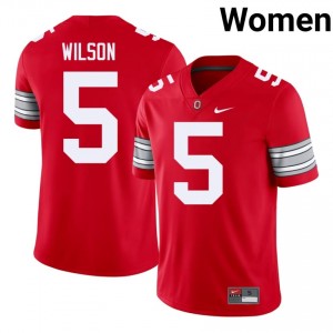 Scarlet #5 Garrett Wilson Women Stitched 2026 Jersey | OSU Essential High School Football Edition 83902901
