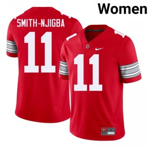 Scarlet #11 Jaxon Smith-Njigba Women Stitch 2026 Jersey | Buckeyes Durable University Football Edition 30870968