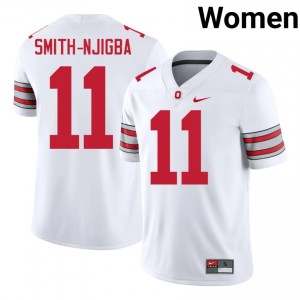 Jaxon Smith-Njigba #11 White Women Embroidery Jersey | Iconic OSU Buckeyes 2026 College Football Gear 47374317