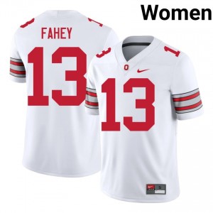 Luke Fahey #13 White Women Stitch Jersey | Limited Ohio State Buckeyes 2026 University Football Gear 54161679