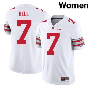 Phillip Bell #7 White Women Stitch Jersey | Pro-Grade OSU 2026 University Football Gear 64530364