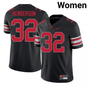 Ohio State Buckeyes TreVeyon Henderson #32 Black Women High School 2026 Jersey | Exclusive Stitched Football Uniform 55429107