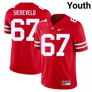 OSU Buckeyes Austin Siereveld #67 Scarlet Youth Player Jersey | Exclusive Stitch Football Uniform 20483523