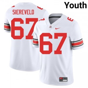 White #67 Austin Siereveld Youth Embroidery Jersey | Ohio State Pro Cut High School Football Edition 40787015