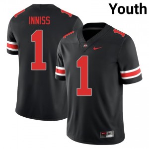 Buckeyes Brandon Inniss #1 Black Youth University Jersey | Essential Stitched Football Uniform 33347682