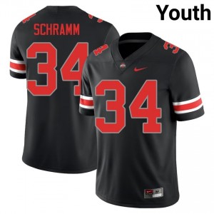 Buckeyes Brennen Schramm #34 Black Youth NCAA Jersey | Classic Stitched Football Uniform 51638846
