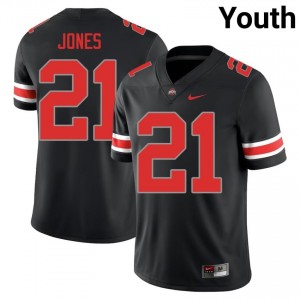 Buckeyes Brenten Jones #21 Black Youth Player Jersey | Stitch Football Uniform 11951609