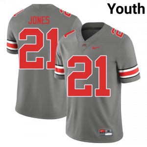 Brenten Jones #21 Grey Youth Stitched Jersey | Essential OSU NCAA Football Gear 28122892