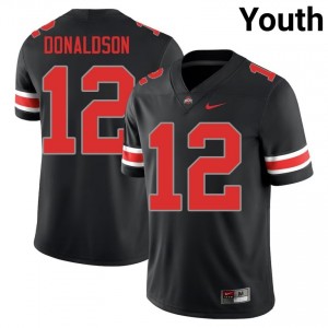 Buckeyes CJ Donaldson #12 Black Youth University Jersey | Exclusive Stitched Football Uniform 48463512