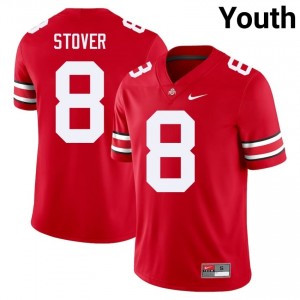 OSU Buckeyes Cade Stover #8 Scarlet Youth High School Jersey | Gameday Embroidery Football Uniform 90744770