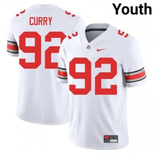 White #92 Caden Curry Youth Stitched Jersey | Ohio State Iconic University Football Edition 61501933