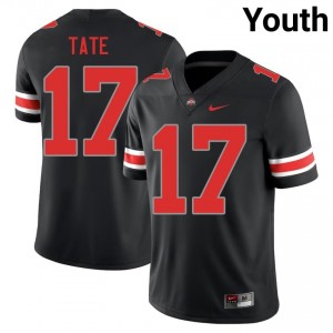 Buckeyes Carnell Tate #17 Black Youth College Jersey | Embroidery Football Uniform 26916404