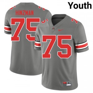 Carson Hinzman #75 Grey Youth Embroidery Jersey | Pro Cut OSU High School Football Gear 50198553