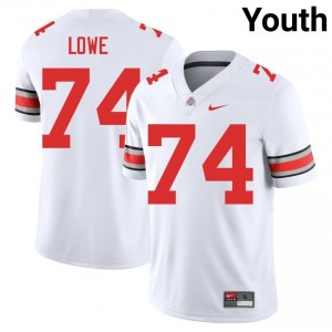 White #74 Carter Lowe Youth Embroidery Jersey | Ohio State Limited High School Football Edition 98779486