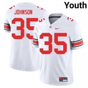White #35 Collin Johnson Youth Stitched Jersey | Ohio State Authentic University Football Edition 51715075