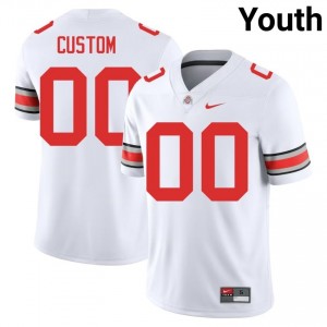 White #00 Custom Youth Embroidery Jersey | Ohio State Classic High School Football Edition 67462719