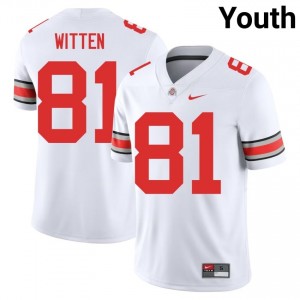 White #81 Damarion Witten Youth Stitch Jersey | Ohio State Pro-Grade Player Football Edition 62662537