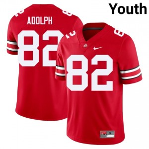 OSU Buckeyes David Adolph #82 Scarlet Youth High School Jersey | Elite Embroidery Football Uniform 19448041