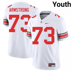 White #73 Devontae Armstrong Youth Stitch Jersey | Ohio State Authentic Player Football Edition 89738605