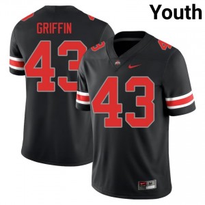 Buckeyes Diante Griffin #43 Black Youth High School Jersey | Elite Embroidery Football Uniform 63421443
