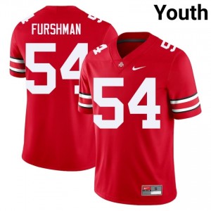 OSU Buckeyes Dylan Furshman #54 Scarlet Youth High School Jersey | Pro-Grade Embroidery Football Uniform 71087865