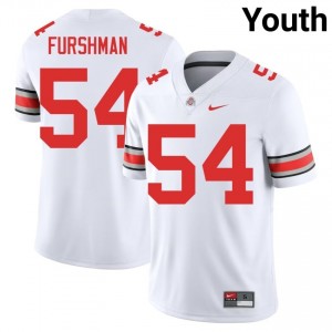White #54 Dylan Furshman Youth Stitched Jersey | Ohio State Genuine University Football Edition 75940549