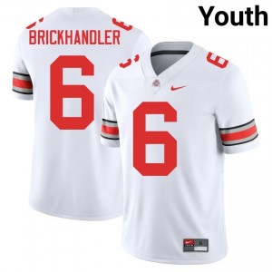 White #6 Eli Brickhandler Youth Stitched Jersey | Ohio State Authentic NCAA Football Edition 51487902