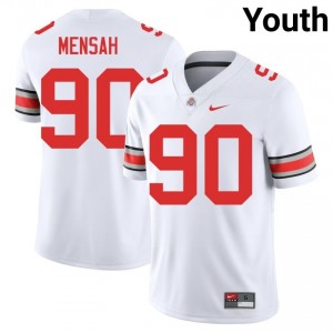 White #90 Eric Mensah Youth Stitched Jersey | Ohio State Classic University Football Edition 86152616
