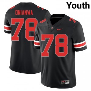 Buckeyes Ethan Onianwa #78 Black Youth High School Jersey | Licensed Embroidery Football Uniform 12568646