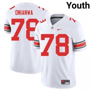 White #78 Ethan Onianwa Youth Stitched Jersey | Ohio State Genuine NCAA Football Edition 27403048
