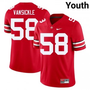 OSU Buckeyes Gabe VanSickle #58 Scarlet Youth High School Jersey | Limited Embroidery Football Uniform 69303158