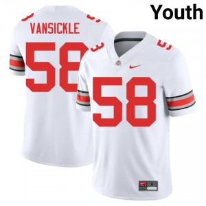 White #58 Gabe VanSickle Youth Stitched Jersey | Ohio State Elite Thread University Football Edition 46873799