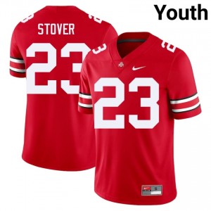 OSU Buckeyes Garrett Stover #23 Scarlet Youth University Jersey | Genuine Stitched Football Uniform 58104329