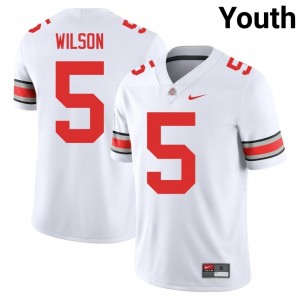 White #5 Garrett Wilson Youth Stitched Jersey | Ohio State Elite University Football Edition 29992567