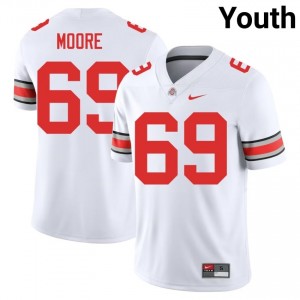 White #69 Ian Moore Youth Stitched Jersey | Ohio State Premium University Football Edition 97381157