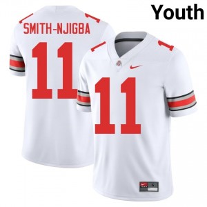 White #11 Jaxon Smith-Njigba Youth Stitched Jersey | Ohio State Durable University Football Edition 13013885