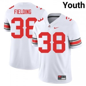 White #38 Jayden Fielding Youth Stitched Jersey | Ohio State Essential NCAA Football Edition 53055552