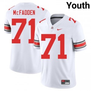 White #71 Jayvon McFadden Youth Embroidery Jersey | Ohio State Pro-Grade College Football Edition 98337412