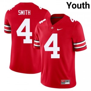 OSU Buckeyes Jeremiah Smith #4 Scarlet Youth College Jersey | Genuine Embroidery Football Uniform 77703262