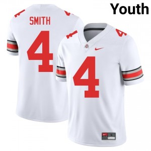 White #4 Jeremiah Smith Youth Stitched Jersey | Ohio State Elite NCAA Football Edition 37011245