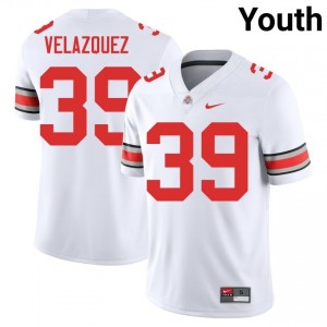 White #39 Joey Velazquez Youth Stitched Jersey | Ohio State Limited University Football Edition 13019978